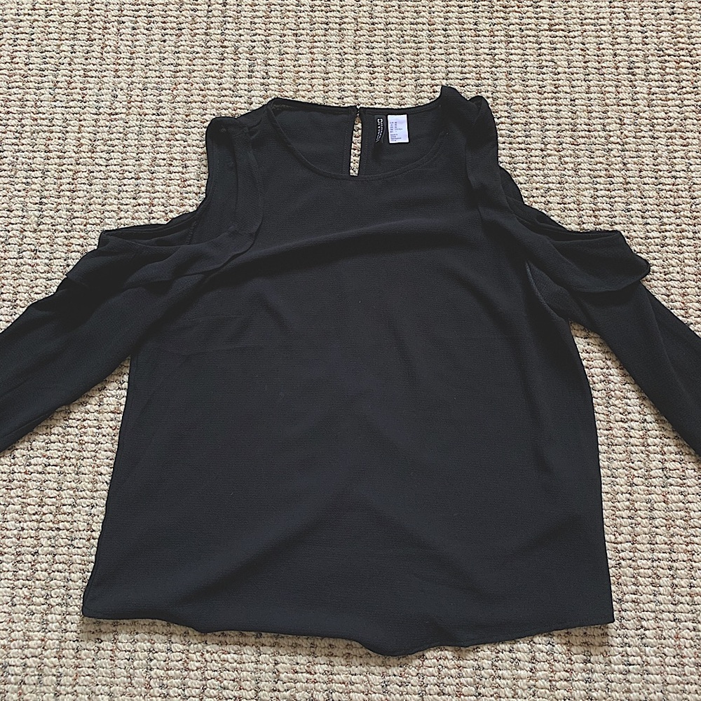 Black H&M Blouse with shoulder cut outs